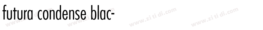 futura condense blac字体转换